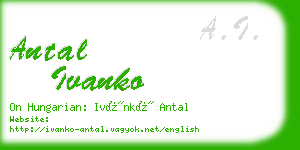 antal ivanko business card